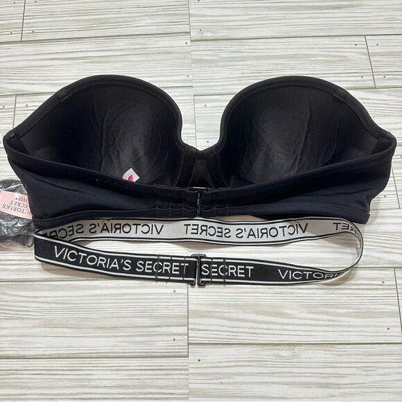 VICTORIA’S SECRET LOGO STRAP‎ DISCONTINUED THE BEACH BANDEAU SWIMSUIT BIKINI TOP - Picture 4 of 8